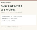 個人サロンのSNS投稿文とLINE告知文を作ります 投稿文4本とLINE告知で、毎月の発信を準備 イメージ1