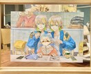 あなたの創作キャラををアナログ水彩で描きます 額装・現物発送も。あなたの「うちの子」描かせてください！ イメージ1