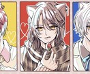 キラキラしたアイコンイラスト描きます 男の子も女の子もお任せください✩︎⡱ イメージ7