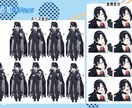 オリジナルキャラクター・立ち絵・三面図作成します 三面図/パーツ分け/立ち絵/キャラクターデザイン他対応します イメージ3