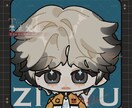 バッジイラスト★1日素速出ます ★四角形と丸形バストアップミニアイコン選んでください イメージ1