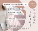 営業が伸びない原因、トップセールス経験で診断します 営業代行での損失を解消し業績の伸び悩みを客観的に分析します イメージ1