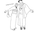 写真をもとにシンプルあったかい　線画を描きます 記念日や友人のプレゼントに！思い出を形にしませんか？ イメージ1