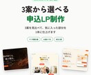 3案から選べる申込LP制作します 3案を見比べて、気に入った部分を1本に仕上げます イメージ1