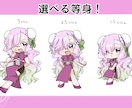 シンプル可愛いミニキャライラスト描きます グッズにしやすいかわいいミニキャラ!裏面ありのアクキーに イメージ2