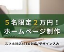 初回5名2万円！小規模店舗向けHP制作します 美容室オーナーが丁寧対応！小規模店舗の集客HPを格安で イメージ1