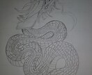 和彫りの絵を書きます 和彫りの絵を書くことが大好きです☆身体には彫れません！ イメージ1