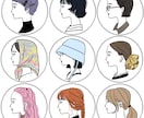 お洒落な横顔アイコンを描きます 雰囲気のある横顔アイコンだから周りと被らない イメージ1