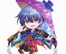 アイコン制作・ミニキャライラストお描きします 可愛い女の子・和風で儚いイラストetc... イメージ6