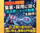 動画マーケティング/最新AIで広告動画作ります 集客・採用に「高品質ショート動画」/ 丸投げOK イメージ1