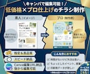 キャンバで編集可能なチラシを作ります 自分で作るよりプロにお任せ！低価格でデザインと仕上がりを両立 イメージ1