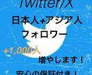 Xの日本人+アジア人フォロワーを増やします ※日本、韓国、中国、台湾のフォロワーです！ イメージ1