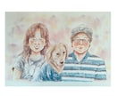 手描きの温かい似顔絵を水彩でお描きします 還暦祝いや米寿祝い、ウェディングにおすすめです(A4サイズ) イメージ8
