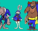 個性で勝負！オリジナルキャラクター作成します 全身からミニキャラ・表情差分にも対応します！✨ イメージ7