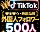 TikTok✦フォロワー＋500人拡散増加します TikTok✦フォロワー500人拡散増加 イメージ1
