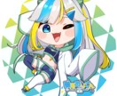 鮮やかでかわいいミニキャラ描きます 配信サムネやグッズにも！パッキリ可愛いイラストです！ イメージ1