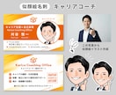 自分で印刷可！印象に残る似顔絵名刺デザインします 自分で編集・印刷発注できる名刺｜Canva名刺作成｜両面制作 イメージ2