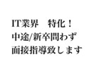 新卒/中途どちらもOK！面接レッスンします IT企業で5年以上採用担当！新卒向け、未経験での中途もOK イメージ1