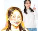 あったかい色調の似顔絵を描きます SNSアイコンやビジネスに、クレヨンみたいなほっこり似顔絵 イメージ1