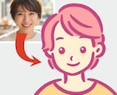 SNSで映えるバストアップアイコン制作します ポップでシンプル！他の人とは違うおしゃれなアイコン制作します イメージ3
