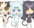 二頭身のデフォルメされた女の子キャラを描きます かわいいを意識してキャラクターを描いてます イメージ1