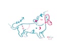 センス良く、かわいい２色のイラストデザインします 宇宙でサイケでボタニカルでトリッピーな独特な世界観で描きます イメージ1