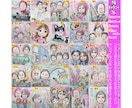 ポエム入り似顔絵もそっくりでかわいく描いてます ☆プロ作画一点物☆手描き水彩画の温かみ☆即日対応¥2000~ イメージ7