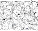少し奇妙な世界観の絵を描きます 少し奇妙でかわいい不思議な世界観 イメージ4