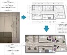 手書き図面をCADデータ化します 平面図や展開図を図面化し、色などをつけ魅力的な物にします。 イメージ2