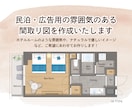 雰囲気のある民泊・広告用の間取り図を作成します 上品・ナチュラル・カジュアル等、ご希望に合わせて作成します！ イメージ1