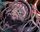 毒々しい女性イラストを描きます バストアップの女性キャラを描きます イメージ8