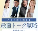 顧客タイプ別の営業トークスクリプトを作成します 商談成功に導く最適トークをGTPsがご提案！ イメージ1