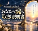 あなたの取り扱い説明書をお届けします 魂のクセ・性質・注意点・ON/OFFのスイッチは？ イメージ1