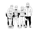 記念のイラスト描きます 家族イラストウェルカムボードが一律10,000円！ イメージ1