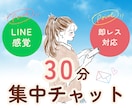 電話が苦手な方へ☘️30分チャットで寄り添います LINE感覚で気軽に⟡.·即レスでお返事♡回数無制限♩ イメージ1
