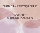 100円/1分～文字起こし承ります 動画・音声データの文字起こし(ケバ取り)させていただきます イメージ1