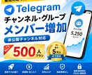 Telegramメンバー増加サポート‼︎ます 「Telegram メンバー増加支援」‼︎ イメージ1