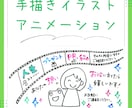 オリジナルの手描き絵でアニメーションを作ります ほっこり＆似顔絵風イラスト、原稿は無料作成 イメージ1