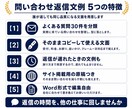 問い合わせ返信テンプレート集を作成します よくある質問30件と返信文例｜そのまま使える形で納品 イメージ2