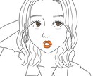 モノクロのエモい似顔絵描きます エモくてかわいいモード系似顔絵！ワンカラー選べます イメージ3