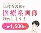 3名様限定価格！現役看護師が医療系画像作ります インスタ/X/ブログ/HP/SNS/修正無制限/初稿3日以内 イメージ1