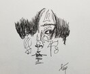 似顔絵、イラストを描きます デッサン、ペン画、シンプルタッチ。 イメージ1