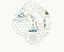 カラフルな一枚絵を作成します お好きなご用途で◎柔らかい単一線とカラフルな色使いが特徴です イメージ3