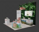 展示会ブースデザインします Blenderを利用し実際大のブース効果図を制作します。 イメージ2