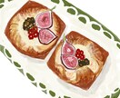 パンやケーキ、食べ物のイラスト描きます ショップカードや商品説明に使用できるイラスト イメージ2