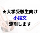 小論文の添削・アドバイスをします 大学受験講師・大手製造業での海外営業経験者がサポートします イメージ1