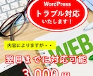 当日対応！WordPressのトラブル解決します スピード解決！PHPバージョンアップでエラー等対応！ イメージ1
