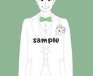 リアル風な名刺やWebでも使える似顔絵描きます 大人っぽく軽いタッチでSNSやウェディングに使えます！ イメージ4