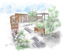 商用利用OK｜手描き外観内観パースを制作します 住宅の魅力と暮らしの豊かさを伝える、やさしい手描き表現 イメージ1