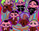 各種SNSアイコン制作いたします 彩度が高くて毒々しいイラストが得意です イメージ3